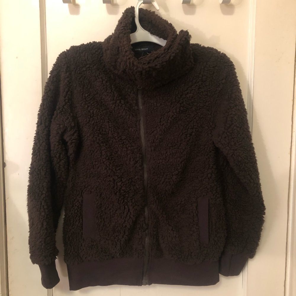 Teddy bomber brown light jacket sz Xs